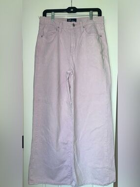GAP Light Pink High Rise Wide-Leg Cotton Jeans